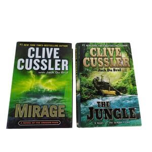 Clive Cussler Oregon Files THE JUNGLE & MIRAGE Hardcover Books Jack Du Brul